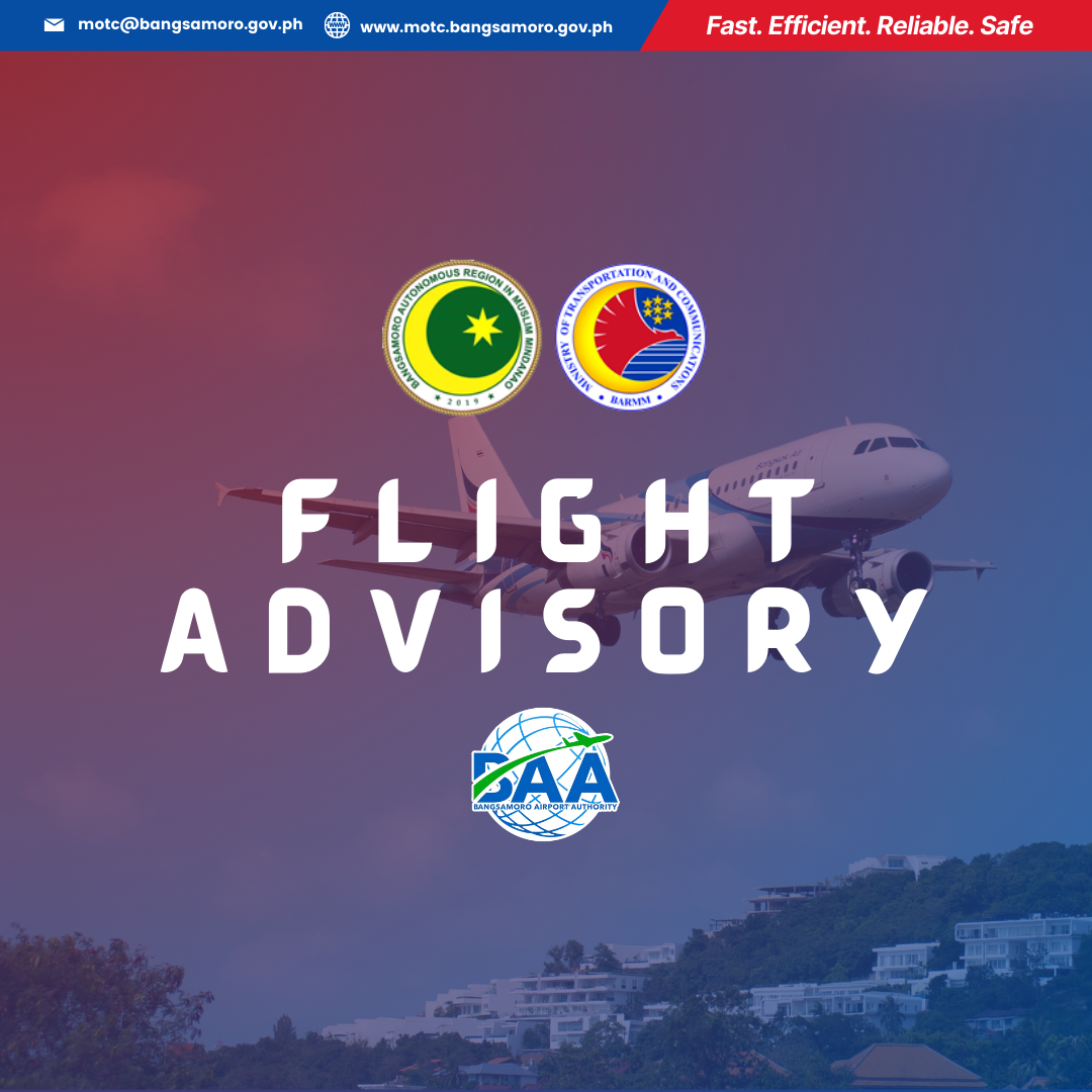 Flight Advisory for Cotabato (Awang) Airport and Sanga-Sanga Airport