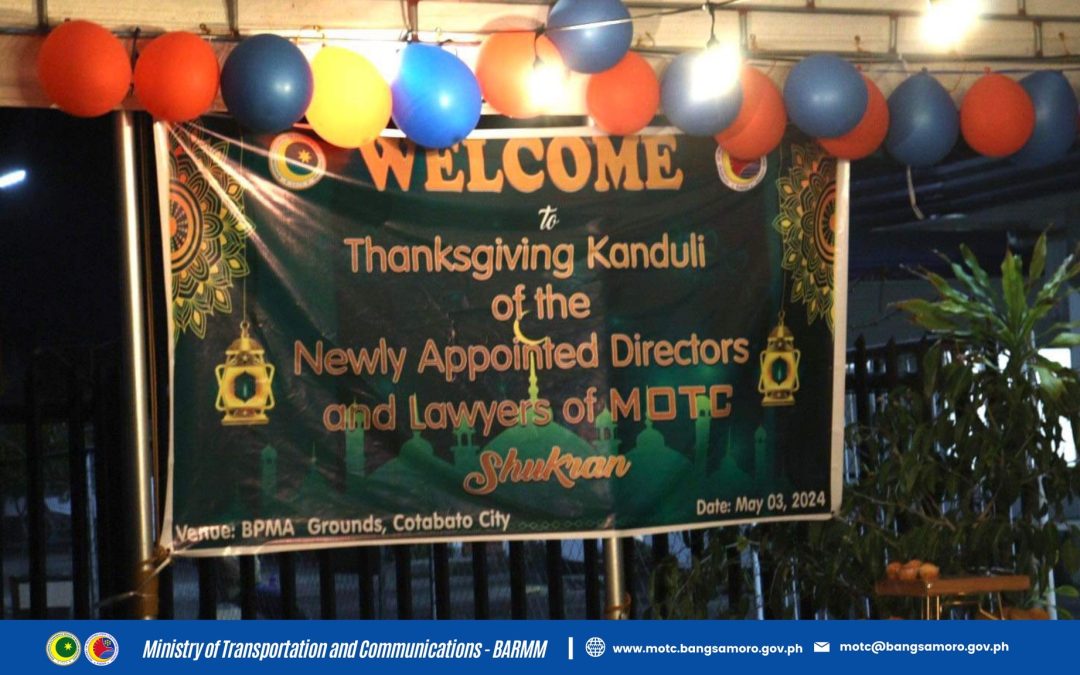Gathering for Gratitude: Newly appointed Directors and Lawyers of the Ministry of Transportation and Communications Hosts Thanksgiving Kanduli in Cotabato City